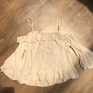 White flowy crop top